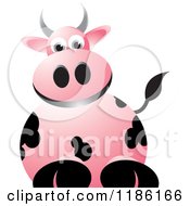 Poster, Art Print Of Pink Cow