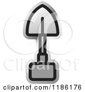 Clipart Of A Silver Mining Shovel Icon Royalty Free Vector Illustration by Lal Perera