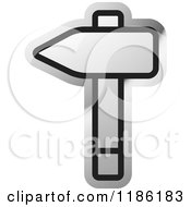 Clipart Of A Silver Mining Icon Royalty Free Vector Illustration