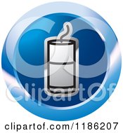 Clipart Of A Blue Mining Detonator Button Icon Royalty Free Vector Illustration by Lal Perera