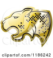Poster, Art Print Of Gold Cheetah With Pixel Spots