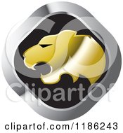 Poster, Art Print Of Silver And Gold Cheetah Icon