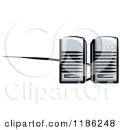 Clipart Of Desktop Computer Speakers Royalty Free Vector Illustration