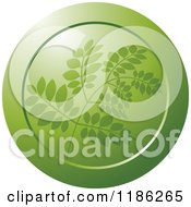Clipart Of A Round Green Plant Icon Royalty Free Vector Illustration