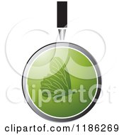 Poster, Art Print Of Magnifying Glass Over A Green Butterfly