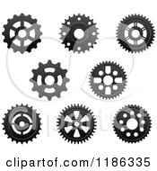 Poster, Art Print Of Black And White Gear Cog Wheels 2
