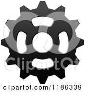 Poster, Art Print Of Black And White Gear Cog Wheel 4