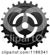 Poster, Art Print Of Black And White Gear Cog Wheel 6