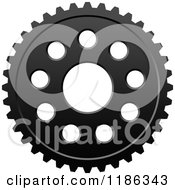 Poster, Art Print Of Black And White Gear Cog Wheel 8