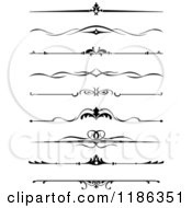 Clipart Of Black And White Borders And Page Rules Royalty Free Vector Illustration