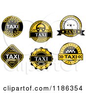 Poster, Art Print Of Yellow And Black Taxi Labels 2