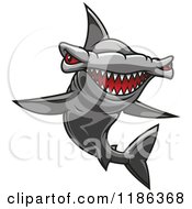 Clipart Of A Red Eyed Hammerhead Shark Royalty Free Vector Illustration by Vector Tradition SM #COLLC1186368-0169