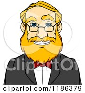 Poster, Art Print Of Happy Blond Man With A Beard And Glasses Avatar