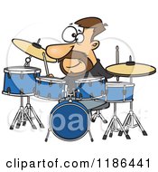 Drummer Dude With His Instruments