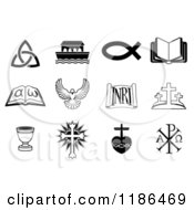 Poster, Art Print Of Black And White Christian Icons