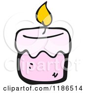 Cartoon Of A Flaming Candle Royalty Free Vector Illustration