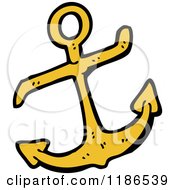 Cartoon Of An Anchor Royalty Free Vector Illustration by lineartestpilot