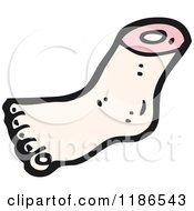Cartoon Of A Severed Foot Royalty Free Vector Illustration