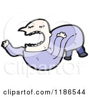 Cartoon Of A Flexible Rubber Man Royalty Free Vector Illustration by lineartestpilot