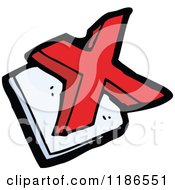 Cartoon Of A Red X Royalty Free Vector Illustration
