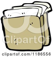 Cartoon Of A File Folder Royalty Free Vector Illustration