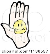 Poster, Art Print Of Hand With A Smiley Face