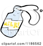 Cartoon Of A Milk Bottle Royalty Free Vector Illustration