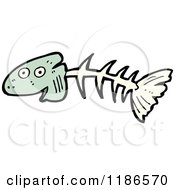 Cartoon Of Fish Bones Royalty Free Vector Illustration