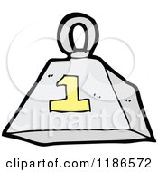 Cartoon Of A Weight Royalty Free Vector Illustration by lineartestpilot