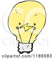 Cartoon Of A Lightbulb Royalty Free Vector Illustration