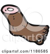 Cartoon Of A Severed Foot Royalty Free Vector Illustration by lineartestpilot