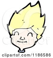 Cartoon Of A Childs Head Royalty Free Vector Illustration