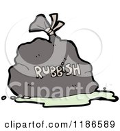 Cartoon Of A Rubbish Bag Royalty Free Vector Illustration by lineartestpilot