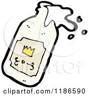 Cartoon Of A Milk Bottle Royalty Free Vector Illustration by lineartestpilot