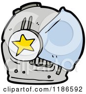 Cartoon Of An Astronauts Helmet Royalty Free Vector Illustration