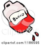 Cartoon Of A Blood Bag Royalty Free Vector Illustration