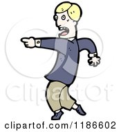 Cartoon Of A Man Pointing Royalty Free Vector Illustration by lineartestpilot