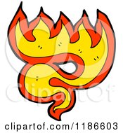 Cartoon Of A Fire Design Royalty Free Vector Illustration