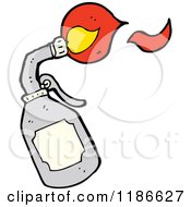 Cartoon Of A Flame Thrower Royalty Free Vector Illustration by lineartestpilot
