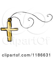 Poster, Art Print Of Gold Christian Cross Necklace
