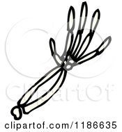 Cartoon Of The Skeleton Of An Arm Royalty Free Vector Illustration by lineartestpilot