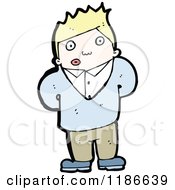 Cartoon Of A Man Royalty Free Vector Illustration by lineartestpilot
