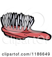 Cartoon Of A Hairbrush Royalty Free Vector Illustration