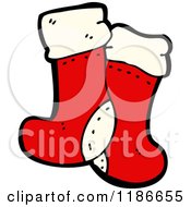 Cartoon Of Christmas Stockings Royalty Free Vector Illustration