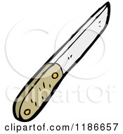 Cartoon Of A Kitchen Knife Royalty Free Vector Illustration