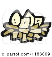 Cartoon Of A Pile Of Sticks Royalty Free Vector Illustration by lineartestpilot