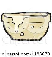 Cartoon Of A Bowl Of Food Royalty Free Vector Illustration by lineartestpilot
