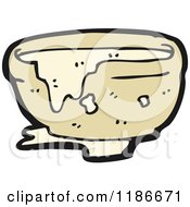 Cartoon Of A Bowl Of Food Royalty Free Vector Illustration by lineartestpilot