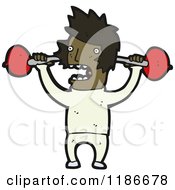 Poster, Art Print Of Black Man Lifting Barbells