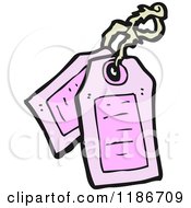 Cartoon Of Pink Tags Royalty Free Vector Illustration